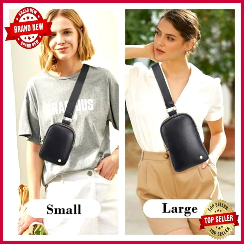 Small Vegan Leather Crossbody Bag with RFID Blocking Anti-Theft Lock - Picture 2 of 7